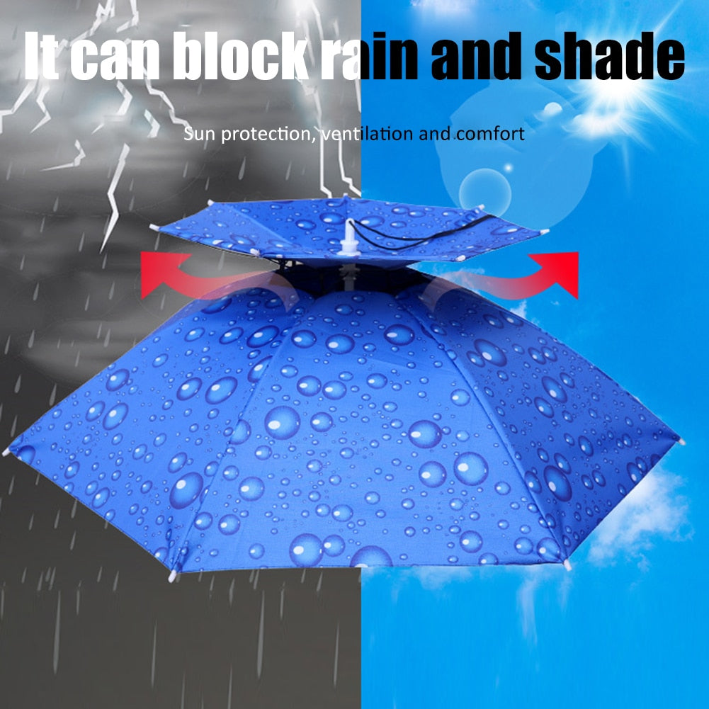 Hands Free Rain/UV Ray Protection Head Umbrella