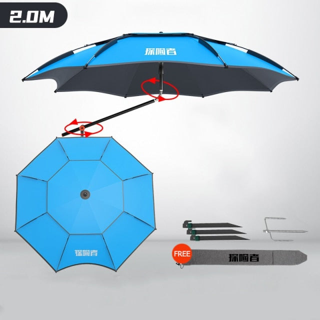 Fishing/Camping/Backyard Double-Layer Umbrella