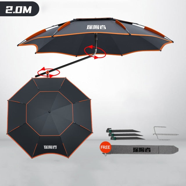Fishing/Camping/Backyard Double-Layer Umbrella