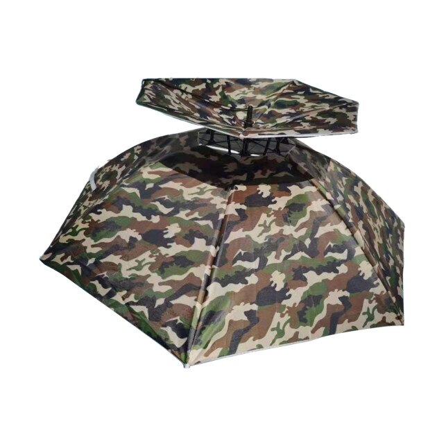 Hands Free Outdoor Foldable Double Umbrella Hat