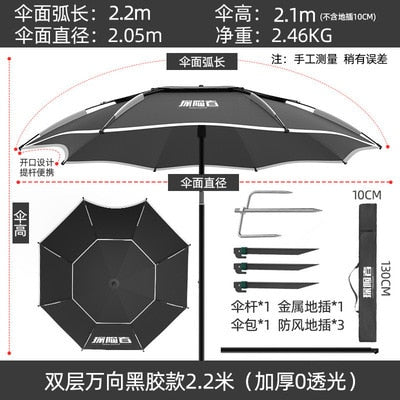 Four-Layer vinyl sun protection umbrella
