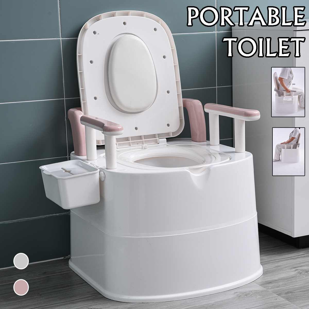 Portable Toilet for the Elderly, Pregnant Woman, Kids, Removable Toilet for Home Bathroom, Potty Commode for Outdoor Camping